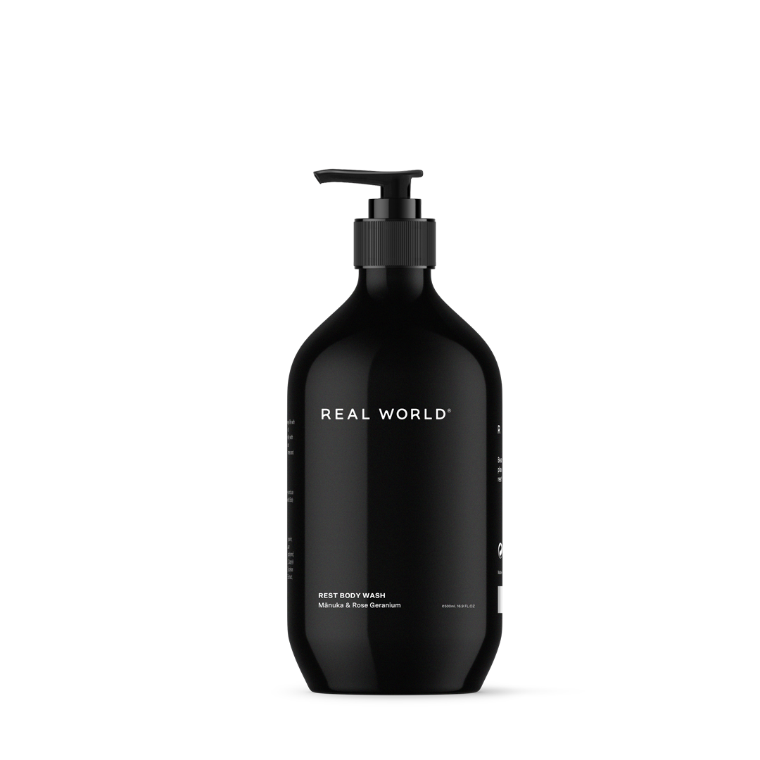 Real World Rest Body Wash - Mānuka & Rose Geranium 500ml